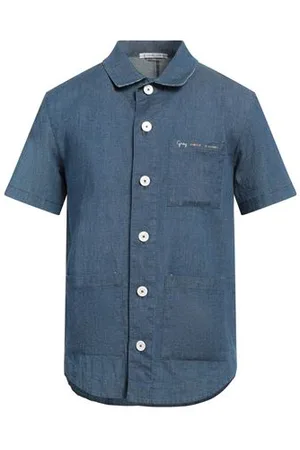 GREY DANIELE ALESSANDRINI TOPWEAR - Denim shirts - on YOOX.com