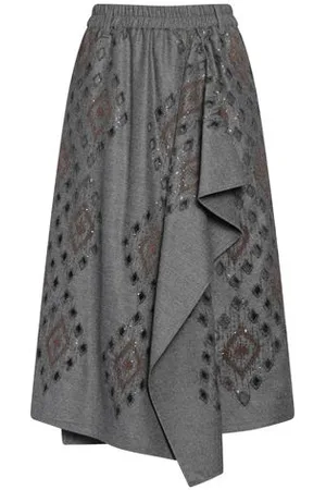Brunello Cucinelli BOTTOMWEAR - Midi skirts - on YOOX.com