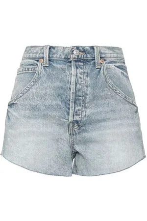 Free People BOTTOMWEAR - Denim shorts - on YOOX.com