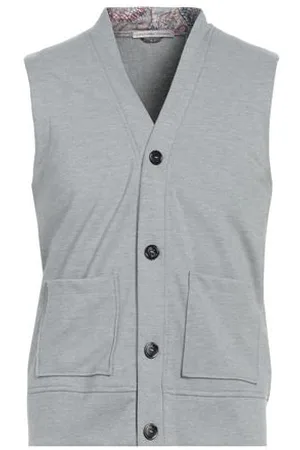 GREY DANIELE ALESSANDRINI KNITWEAR - Cardigans - on YOOX.com