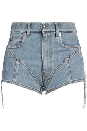 MUGLER BOTTOMWEAR - Denim shorts - on YOOX.com