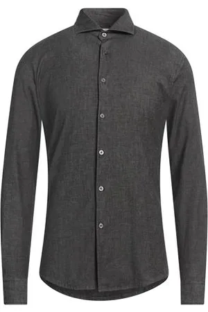 GREY DANIELE ALESSANDRINI TOPWEAR - Denim shirts - on YOOX.com
