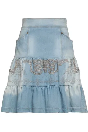 Roberto Cavalli BOTTOMWEAR - Denim skirts - on YOOX.com