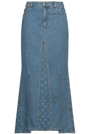 Marine Serre BOTTOMWEAR - Denim skirts - on YOOX.com