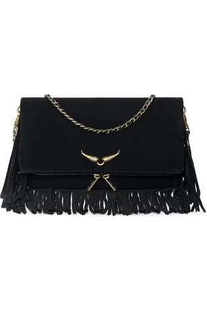 Zadig & Voltaire Rock Suede Fringes Clutch