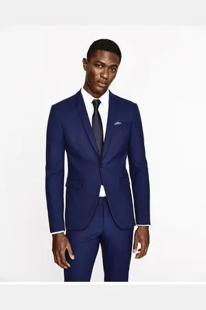 Navy blue sales suit zara