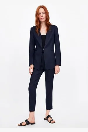 Zara high rise trousers with belt