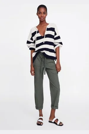 Women's Paperbag Trousers | Explore our New Arrivals | ZARA India