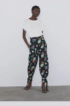 Zara Floral & Printed Pants for Women