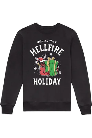 Original Hero Stranger Things Hellfire Holiday Sweatshirt - - 3XL