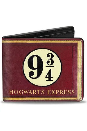 Buckle Harry Potter 9¾ Bi-Fold Wallet - Burgundy/Gold