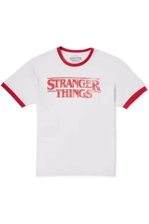 Original Hero Stranger Things Vintage Logo Unisex Ringer T-Shirt - /Red - XS
