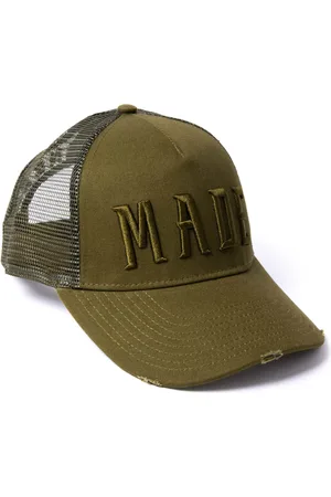 Original Hero Milliner Military Olive Distressed Cotton Trucker Made 3D Embroidered