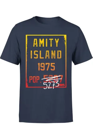 Original Hero Jaws Amity Population T-Shirt - Navy - S