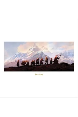 WETA Workshop Lord of the Rings Art Print The Fellowship of the Ring: 20th Anniversary 59 x 30cm