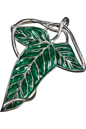 WETA Workshop Lord of the Rings Replica 1/1 Scale Elven Leaf Brooch & Chain (Sterling Silver)